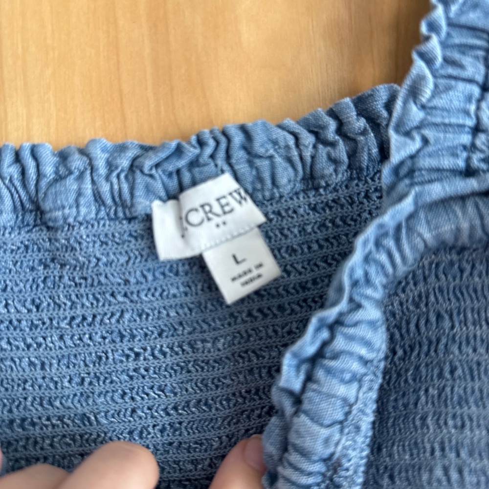 Chambray Ruffle Dress - Picture 2 of 2